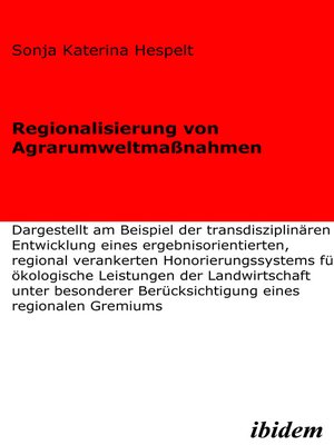 cover image of Regionalisierung von Agrarumweltmassnahmen